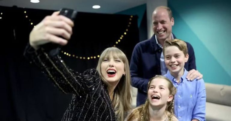 El príncipe William de Gales y sus hijos celebran su cumpleaños en el concierto de Taylor Swift en Londres