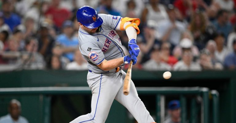 Alonso y Bader pegan cuadrangulares y Mets superan 6-3 a Nacionales