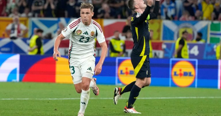 Hungría anota en el décimo minuto del tiempo añadido y vence a Escocia en la Eurocopa