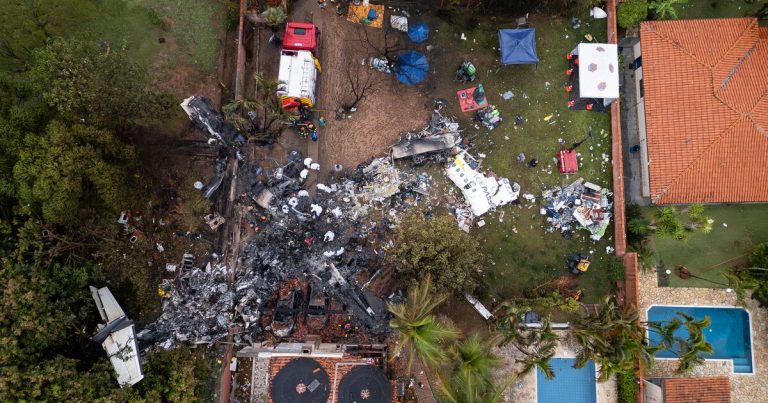 Concluye recuperación de cuerpos tras caída de avión en Brasil; inicia proceso de identificación