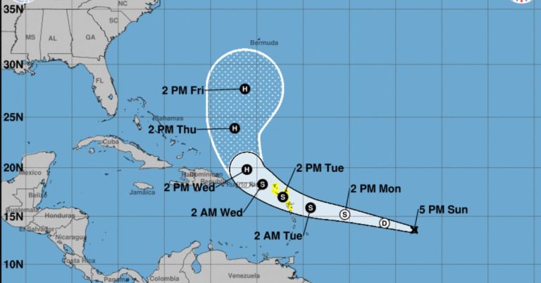 Puerto Rico está dentro del primer cono de incertidumbre de la futura tormenta tropical Ernesto
