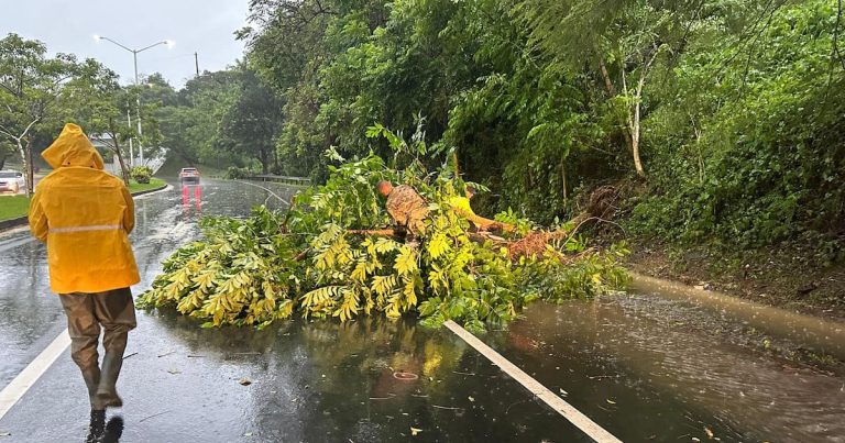 Múltiples áreas de Guaynabo se quedan sin luz, mientras que crecida del río impacta estructuras