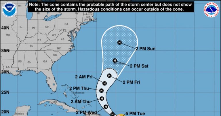Ernesto se convertirá en huracán al pasar al noreste de Puerto Rico
