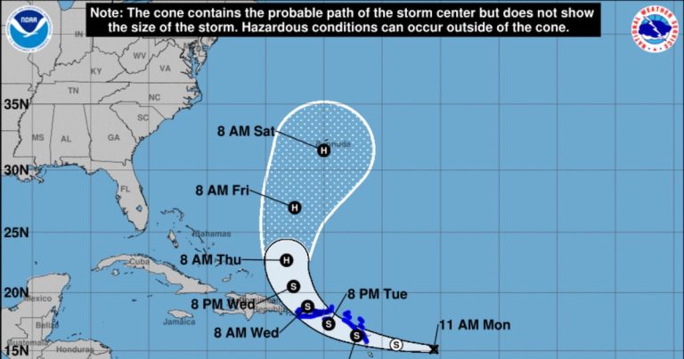 Puerto Rico se encuentra bajo aviso de tormenta tropical