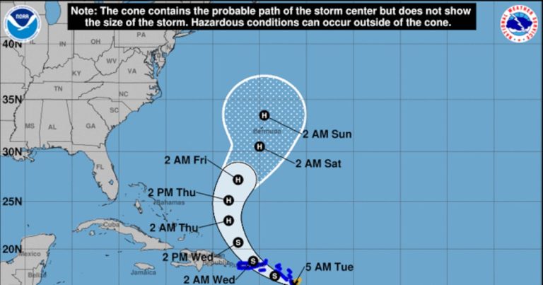 Tormenta tropical Ernesto sigue disminuyendo su velocidad de traslación
