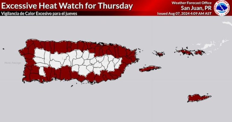 Emiten una vigilancia de calor excesivo para la isla