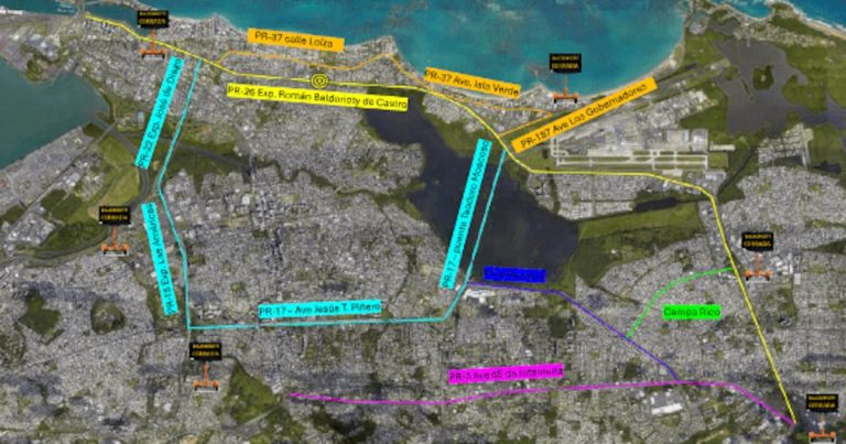 Cerrarán el expreso Baldorioty de Castro este domingo tras instalación de puente peatonal
