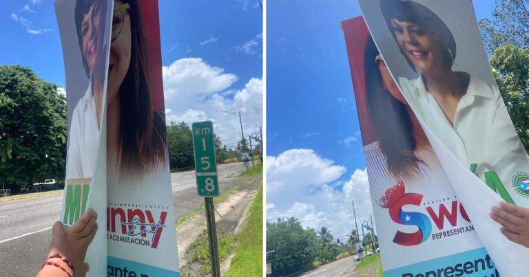 Comité del PIP en Morovis se disculpa por tapar propaganda política de candidata del PPD