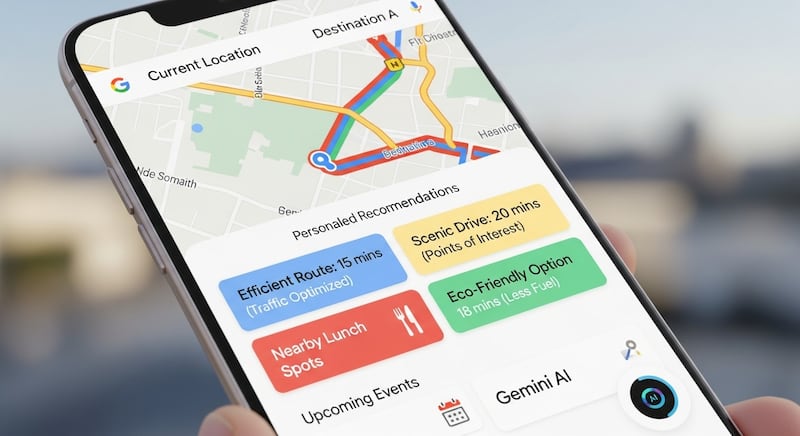 Gemini y Google Maps / Imagen conceptual / Whisk-FW