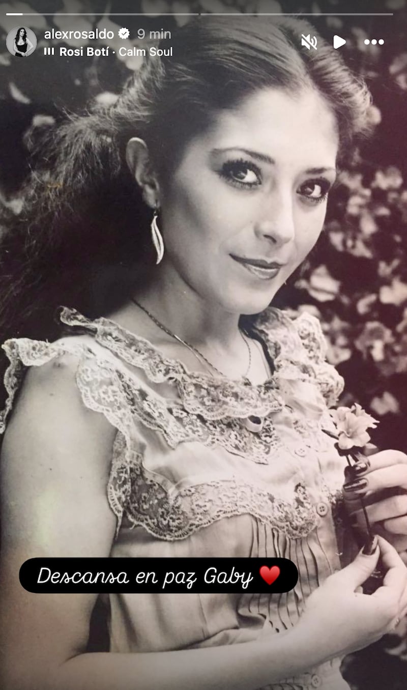 Mensaje de Alessandra Rosaldo por el fallecimiento de Gabriela Michel