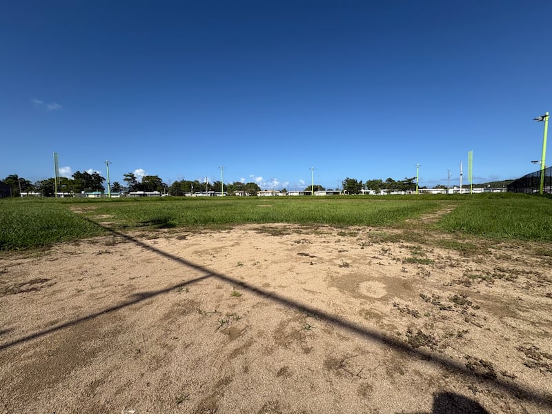 El campo de juego del parque de Río Grande Estates I luce así actualmente.