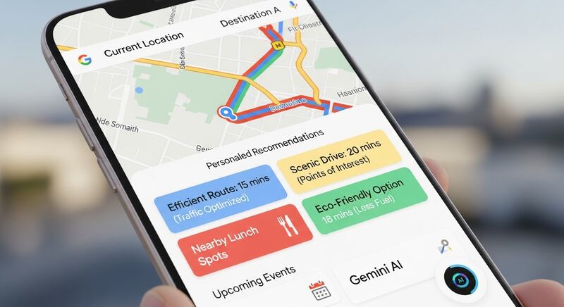Gemini y Google Maps / Imagen conceptual / Whisk-FW