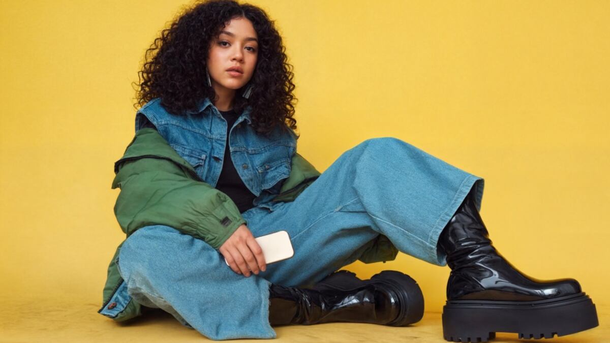 Wide leg jeans y botines