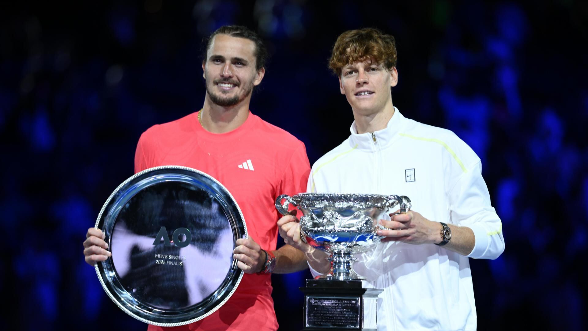El italiano Jannik Sinner y el alemán Alexander Zverev