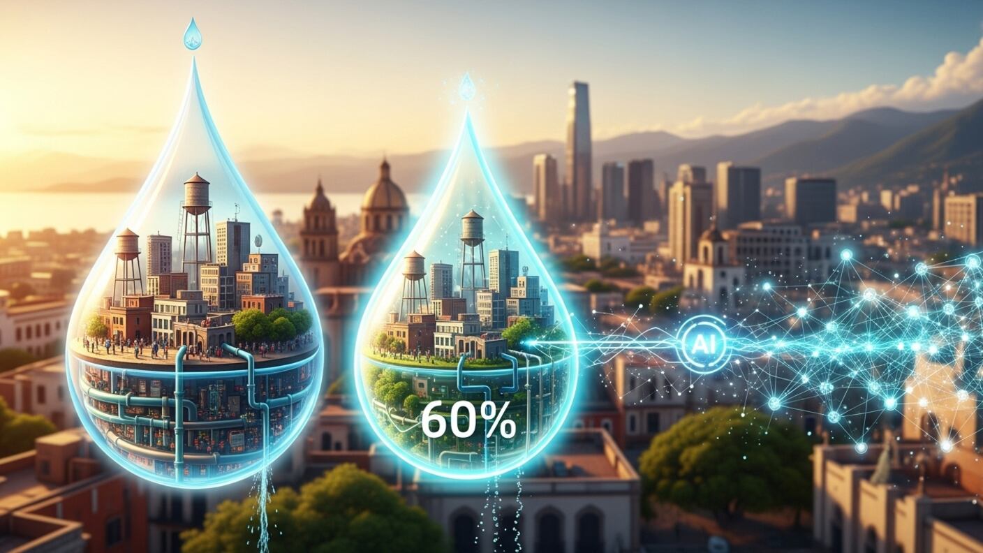 Algoritmos contra la sequía: Cómo la IA promete salvar el 60% del agua que se pierde en las ciudades latinas