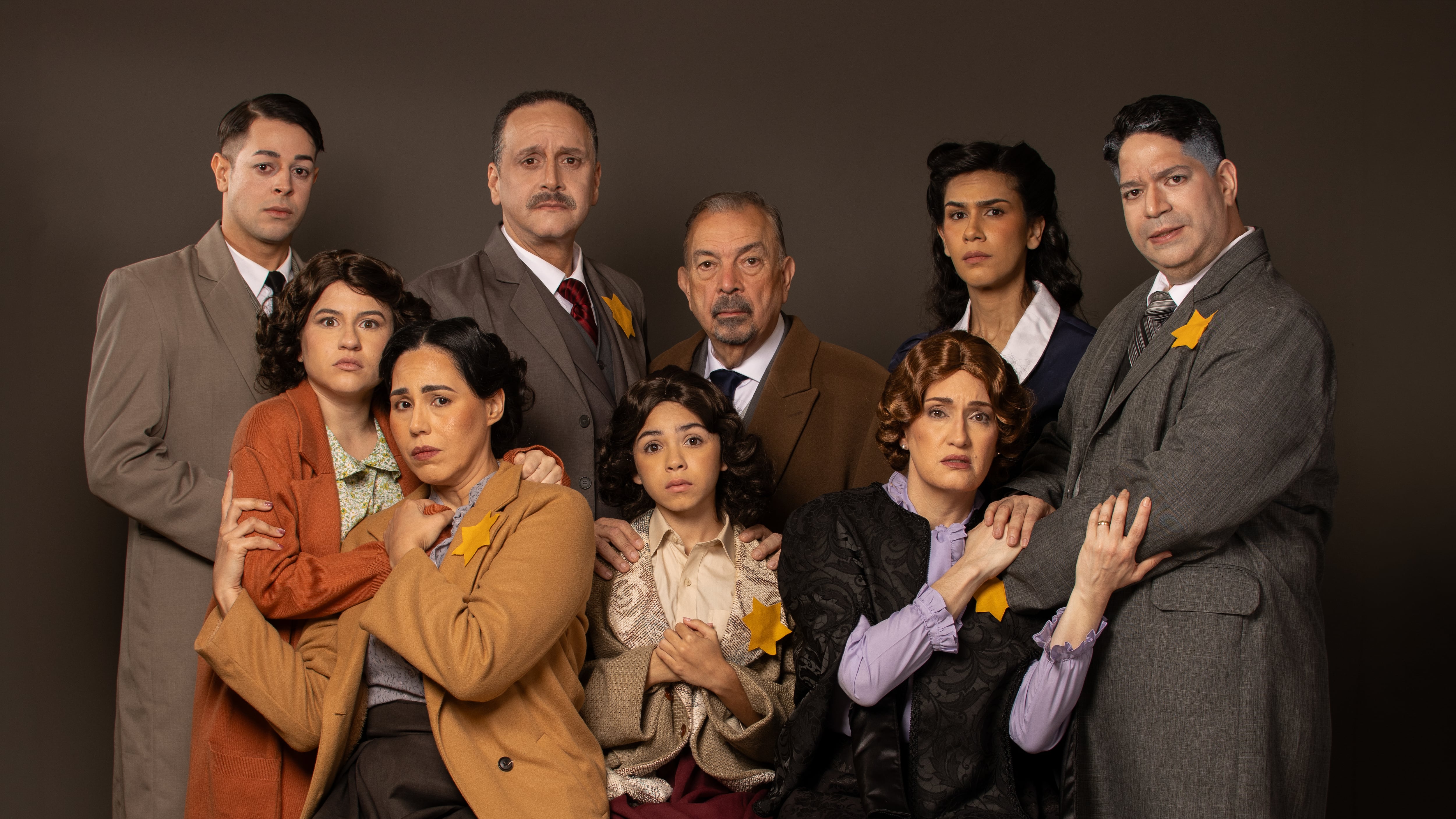 Elenco de la obra ‘El Diario de Ana Frank’.