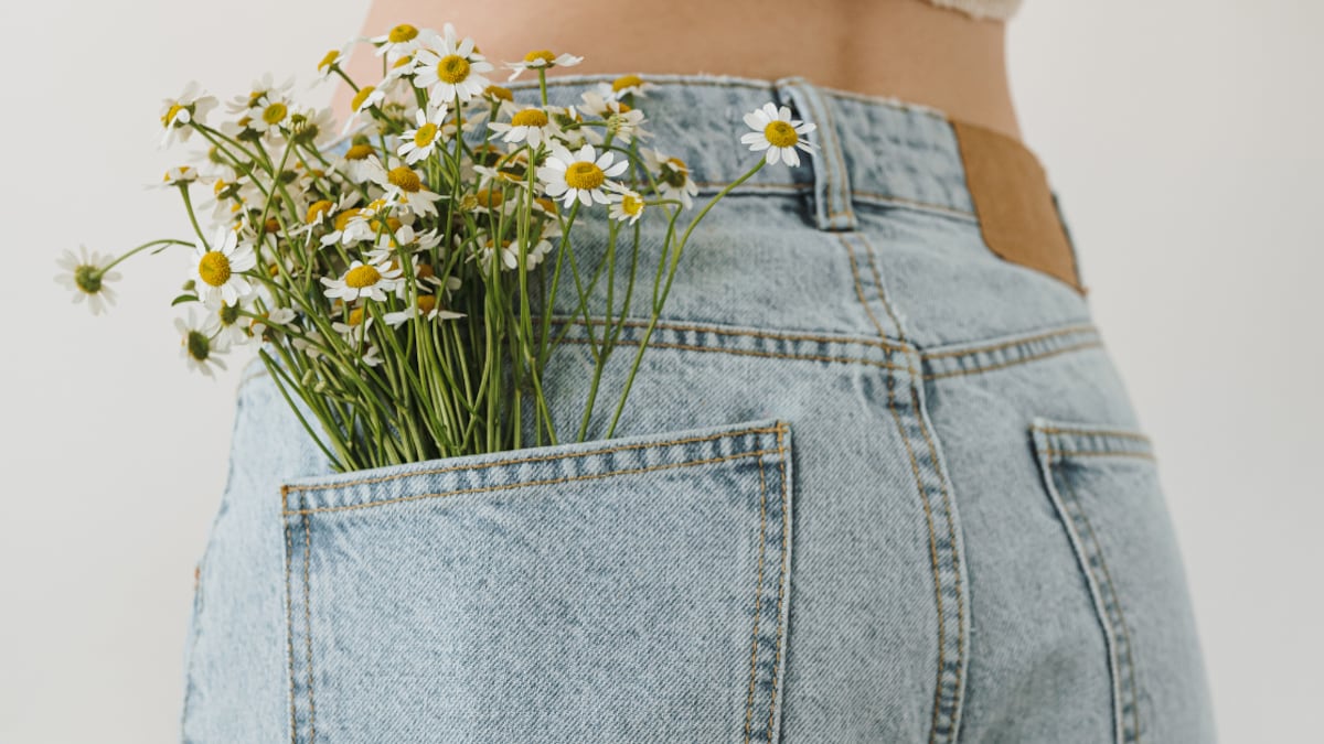 Jeans con flores